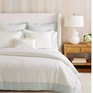 Serena and Lily Salento 100% Linen Twin Duvet Cover Sky Blue
